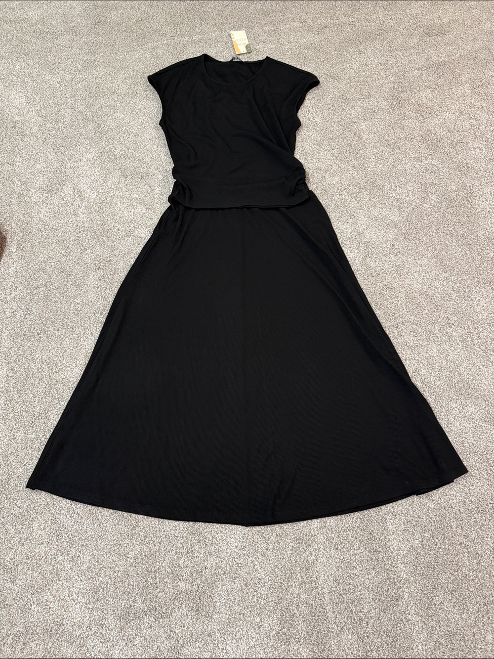 Black 2 piece shirt and skirt set